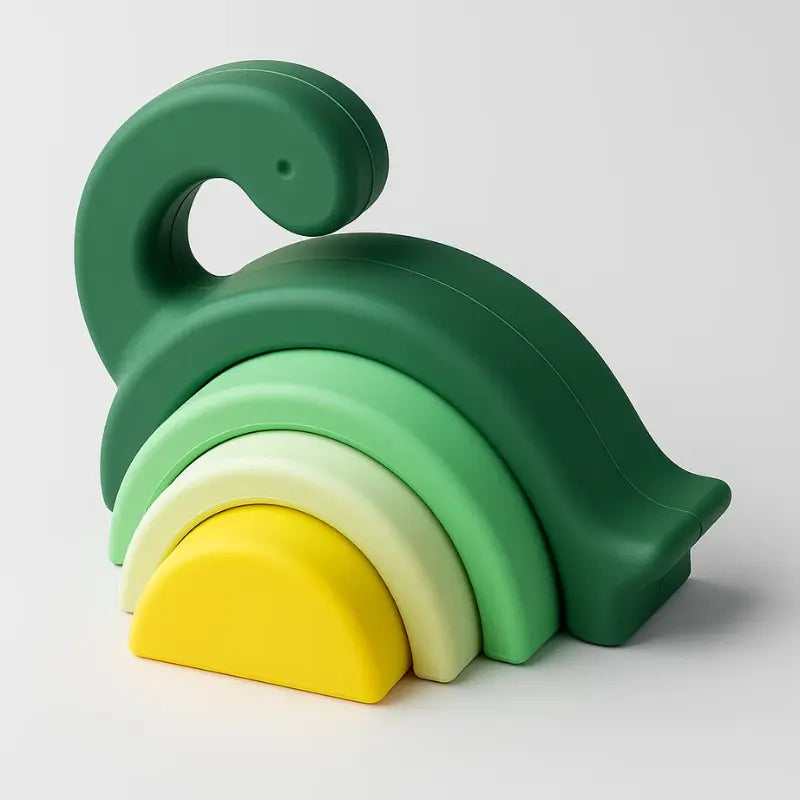 Brinquedo Montessori Dino Sensorial Bloco de Montar Infantil